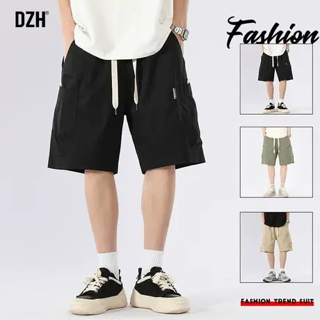男士工装短裤男款夏季薄款冰丝裤速干裤美式五分裤潮牌沙滩裤夏裤商品大图