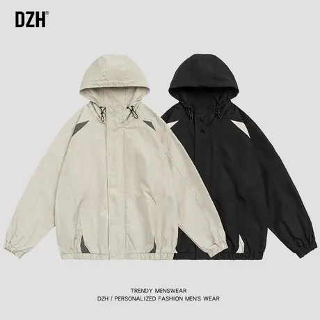 男士休闲连帽外套男高级感痞帅飞行员夹克潮牌男装2023新款春秋款商品大图