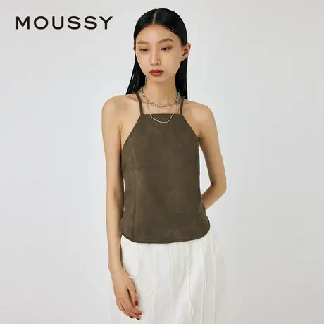 MOUSSY 夏季新品智性通勤风简约露背系带背心女010HAH30-3261图片