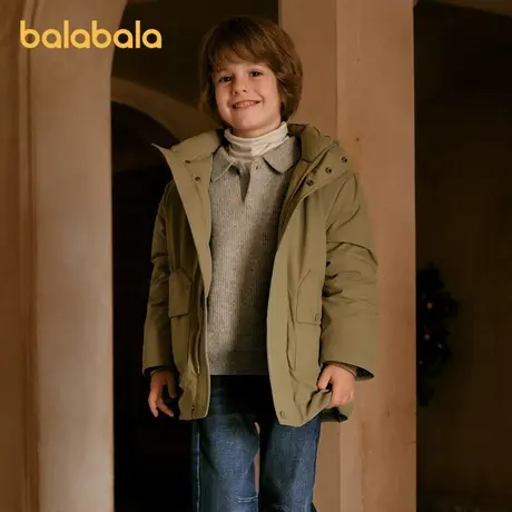 【premium】巴拉巴拉高端线24冬白鹅绒服温暖羽绒服连帽外套男商品大图