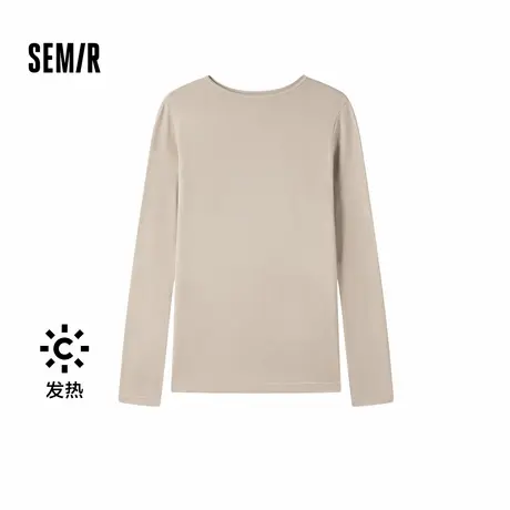 森马打底衫女吸湿发热保暖内衣薄款修身内搭纯色百搭上衣家居睡XY图片