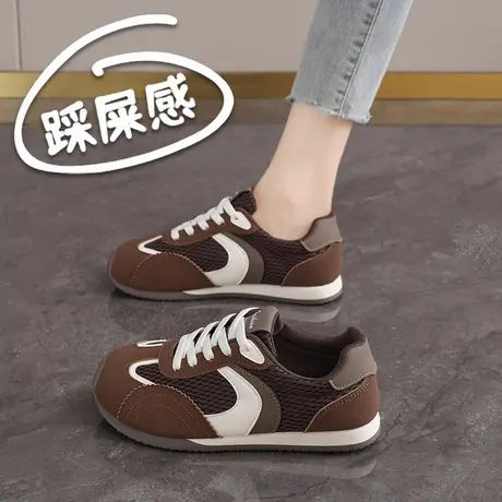 厚底阿甘鞋女2025新款春秋复古德训鞋休闲运动鞋商品大图