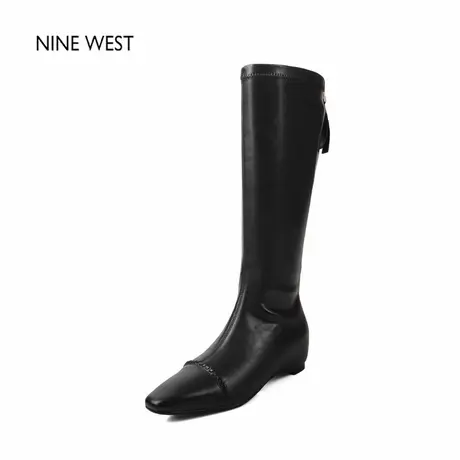 奥莱专供Nine West/玖熙不过膝长筒靴高筒靴冬内增高长靴女款靴子图片
