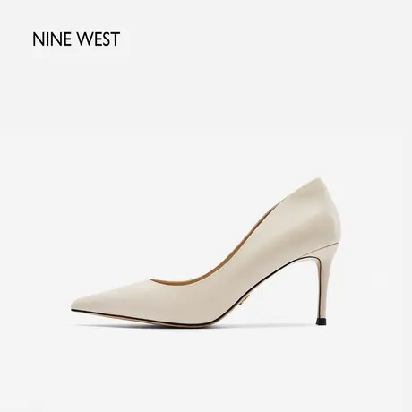 Nine West/玖熙尖头高跟鞋细跟真皮单鞋女气质春新款优雅气质名媛图片