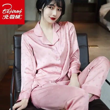 高级感睡衣女真冰丝春秋夏薄款网红爆款2021年新ins风家居服套装商品大图