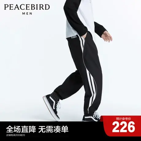 太平鸟男装 运动裤男2023年夏季新款潮流街头宽松休闲抽绳卫裤男商品大图