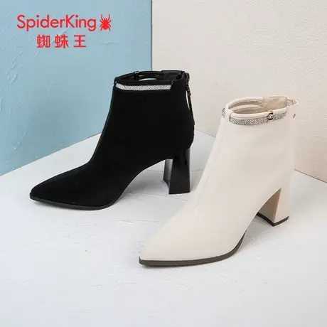 SPIDER KING/蜘蛛王时装靴女靴2023年秋商场新款中筒单里高跟尖头商品大图