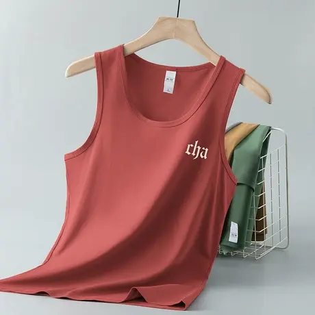 莫代尔棉背心男士夏季冰丝凉感运动坎肩跨栏篮球健身速干无袖吊带图片