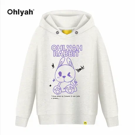 Ohlyah连帽卫衣女春秋2023年新款韩版简约宽松套头长袖上衣外套潮商品大图