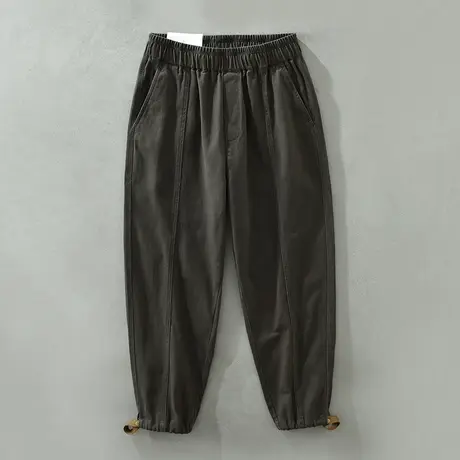 日系复古工装裤男春季纯棉9分男士休闲裤宽松长裤束脚运动裤卫裤商品大图