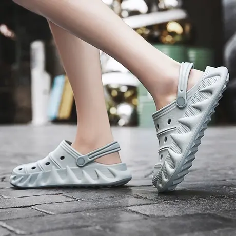 防水雨鞋男时尚户外速干雨靴溯溪涉水鞋防滑沙滩洞洞凉拖洗车胶鞋商品大图