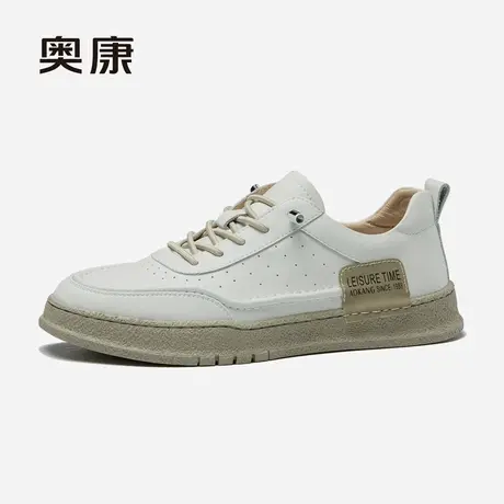 奥康男鞋秋季新款低帮时尚休闲鞋男帅气百搭套脚舒适鞋透气鞋图片