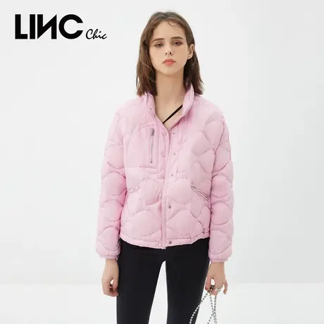 商场同款LINC金羽杰2023冬新款反季短款女款轻薄羽绒服女断码清仓商品大图