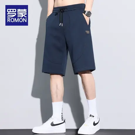 罗蒙夏天男士休闲短裤夏季宽松弹力五分裤针织卫裤直筒运动中裤子图片