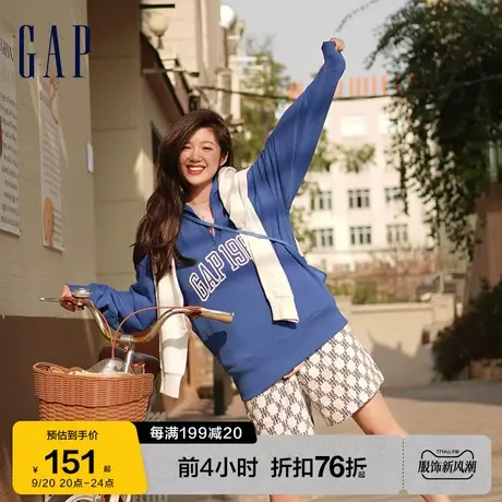 Gap男女装秋季LOGO宽松法式圈织卫衣601736户外运动美式复古上衣图片