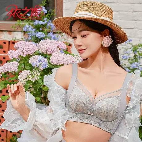 依之妮新品摩登文胸5排扣中厚杯清新甜美稳提托轻塑型内衣M1339A2商品大图