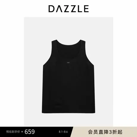 DAZZLE地素奥莱小上衣黑色背心商品大图