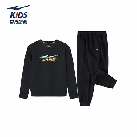 鸿星尔克童装儿童套装秋季新款男童卫衣卫裤运动服两件套上衣长裤图片