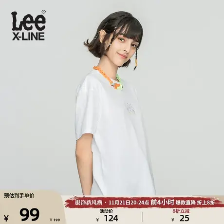 Lee舒适男友版型圆领多色logo印花女款短袖T恤LWT0001704LE图片