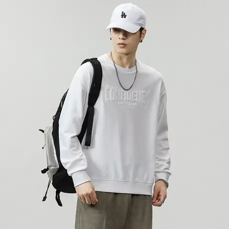 高档男士卫衣时尚潮牌秋季男装卫衣青春流行长袖百搭休闲卫衣图片