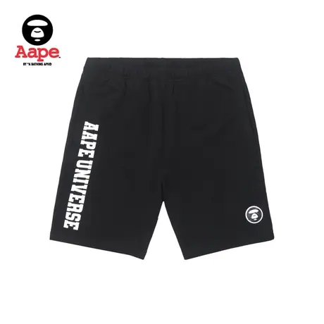 Aape旗舰店男装春夏迷彩口袋字母印花猿颜徽章休闲短裤A606XXK图片
