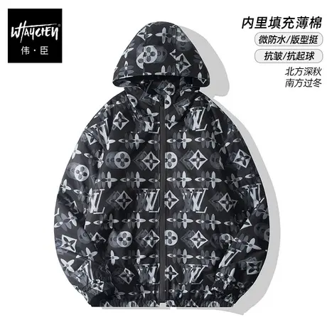 伟臣2022秋冬新品大码男士轻薄棉衣胖子加肥加大宽松肥佬薄棉服图片