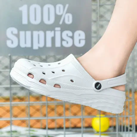 夏季雨鞋男款时尚钓鱼水鞋胶鞋劳保套鞋男士沙滩洞洞鞋洗车防水鞋商品大图