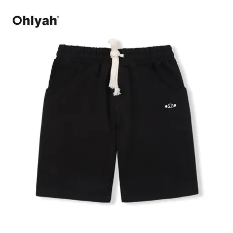 Ohlyah潮牌2025夏季新款时尚收腰休闲宽松舒适运动纯棉五分短裤女图片