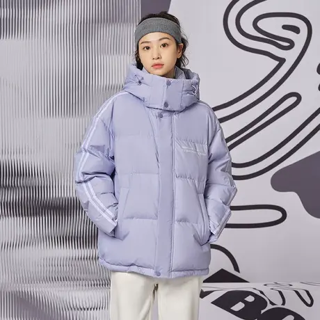 【商场同款】坦博尔新款羽绒服男女同款运动织带外套冬TY331509商品大图