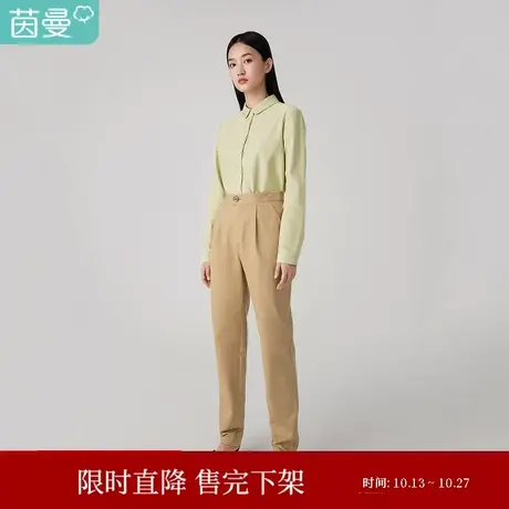 【商场同款】茵曼2023特价清仓宽松休闲可拆卸款背带长裤简约通勤图片