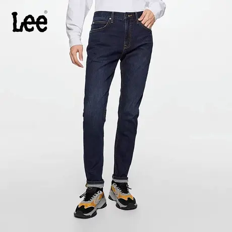 Lee商场同款23秋冬新品705锥形深蓝色磨毛男牛仔裤保暖LMB1007051图片
