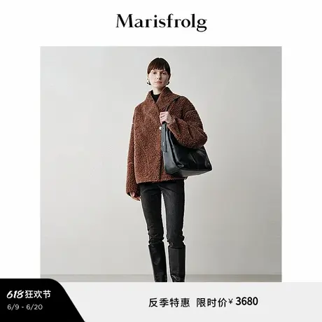 【艺术时装大衣】Marisfrolg玛丝菲尔冬环保皮草短外套图片