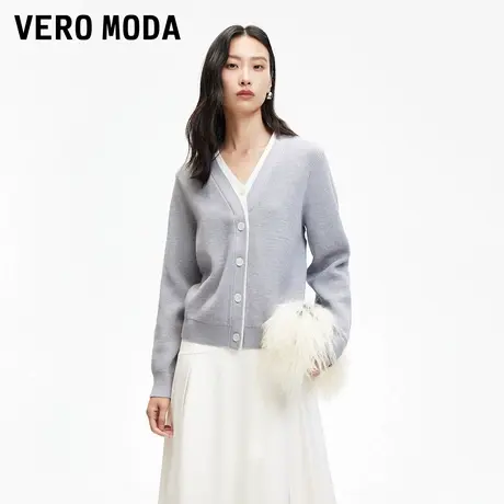 【来了就好】Vero Moda针织衫女2025春季新款假两件MIU风针织开衫商品大图
