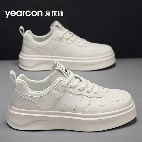 意尔康白色鞋子男鞋2025新款潮春秋款上班软底百搭板鞋男士小白鞋商品大图