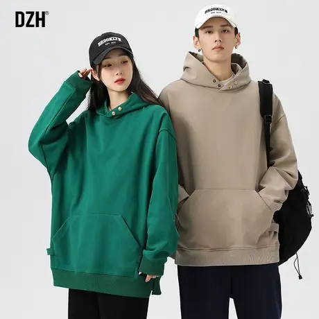 情侣潮牌卫衣男秋季外套男士2023新款高级感衣服秋装宽松连帽上衣商品大图