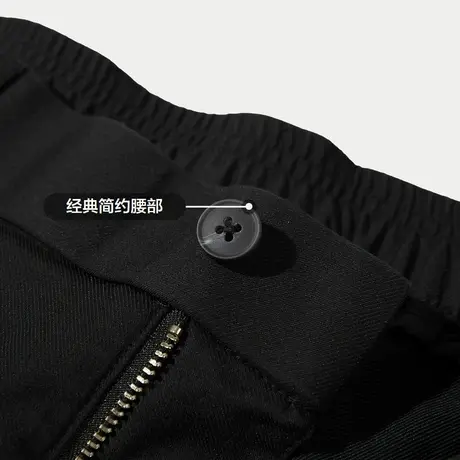 HLA海澜之家POWER YOUNG系列休闲裤23秋冬中腰直筒梭织刺绣裤男图片