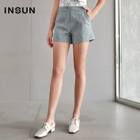 INSUN恩裳夏季修身薄款超短裤图片