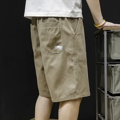 工装短裤男外穿2024新款潮牌男士五分裤夏季休闲中裤男裤大码裤子商品大图