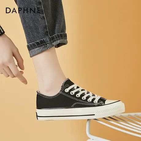 达芙妮断码小白鞋女2022年新款秋季板鞋百搭帆布鞋女透气休闲鞋子图片