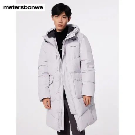 国货美特斯邦威羽绒服男冬季款简约经典连帽中长款保暖外套商品大图