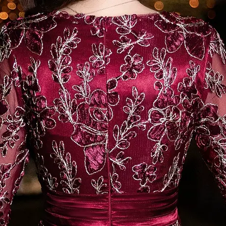 晚礼服女新款高端气质婆婆婚礼婚宴装喜妈妈高贵小个子夏季连衣裙图片