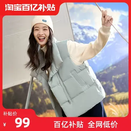 雅鹿羽绒马甲女春秋新款短款韩版外穿马夹背心羽绒服无袖外套图片