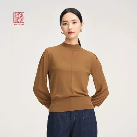 [杜鹃同款]EP雅莹高端系列  绵羊毛圆领针织毛衣 商场同款9903A商品大图