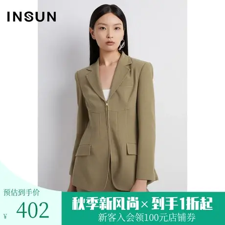 恩裳秋季经典塑腰鱼骨设计挺括易打理通勤西装女图片