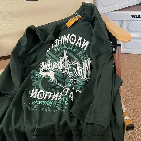 超火cec大码美式街头风情侣t恤女纯棉嘻哈ins潮酷复古短袖上衣夏商品大图