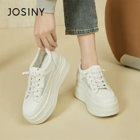 Josiny/卓诗尼小白鞋女2024年春季新款百搭爆款运动鞋内增高女鞋商品大图