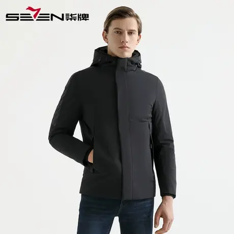 柒牌男装羽绒服2020秋冬男士保暖防风外套时尚青年纯色加厚羽绒服图片