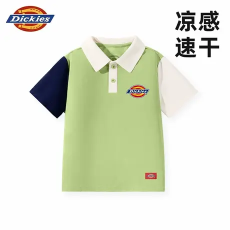 Dickies童装男童短袖t恤夏季男孩撞色拼接速干polo衫儿童半袖薄A商品大图