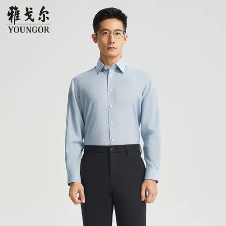 【商场同款】雅戈尔男士长袖衬衫春秋新款官方商务休闲长袖衬衫男图片