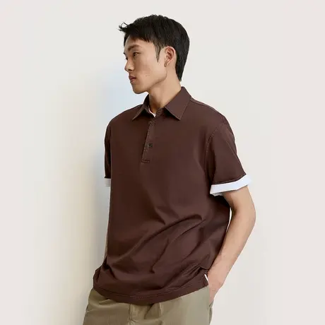 TRENDIANO超柔全棉短袖POLO衫男士POLO领T恤1SM2020350商品大图